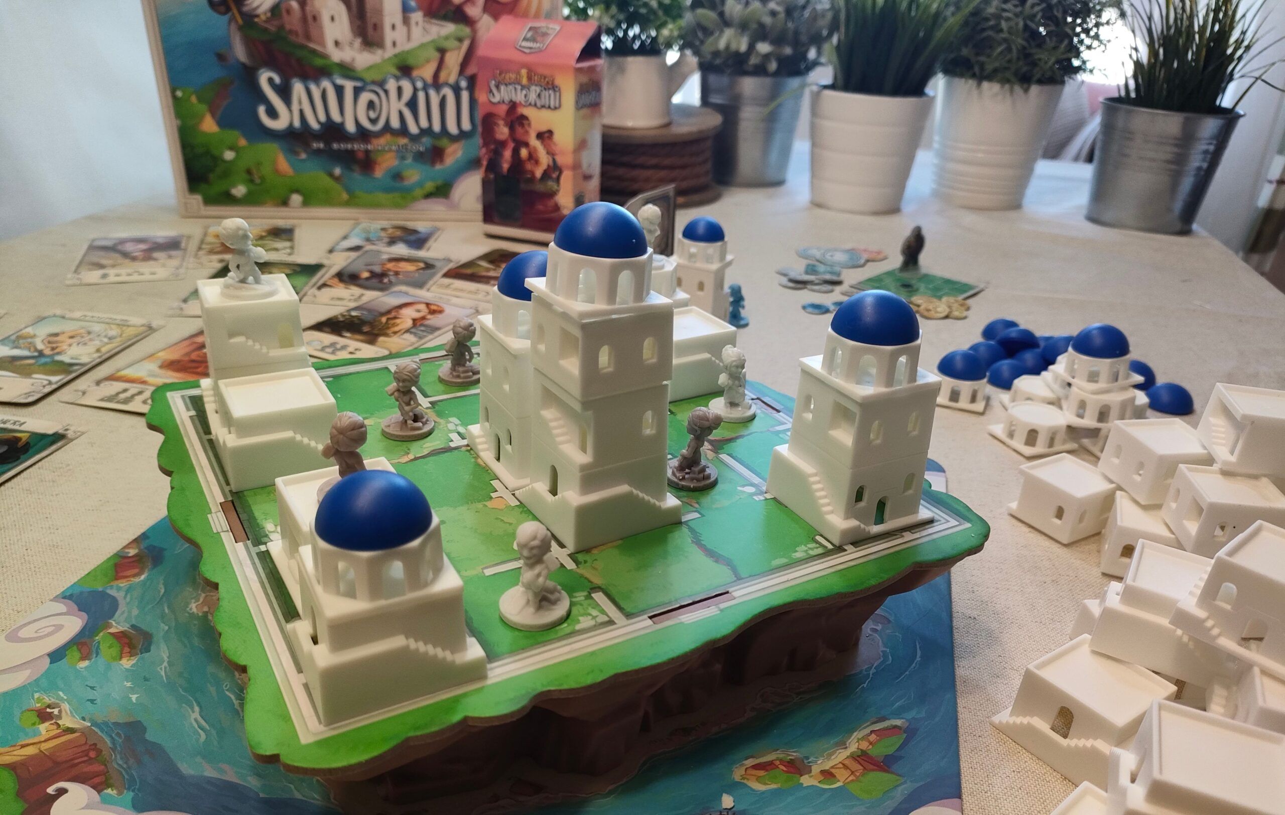 Juego de mesa Santorini con niños